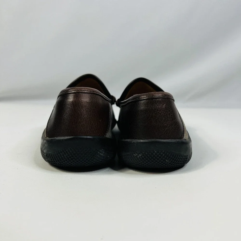 Allen Edmonds Hyde Brown Grey Two Tone Leather Mens‎ Penny Loafer Size 9